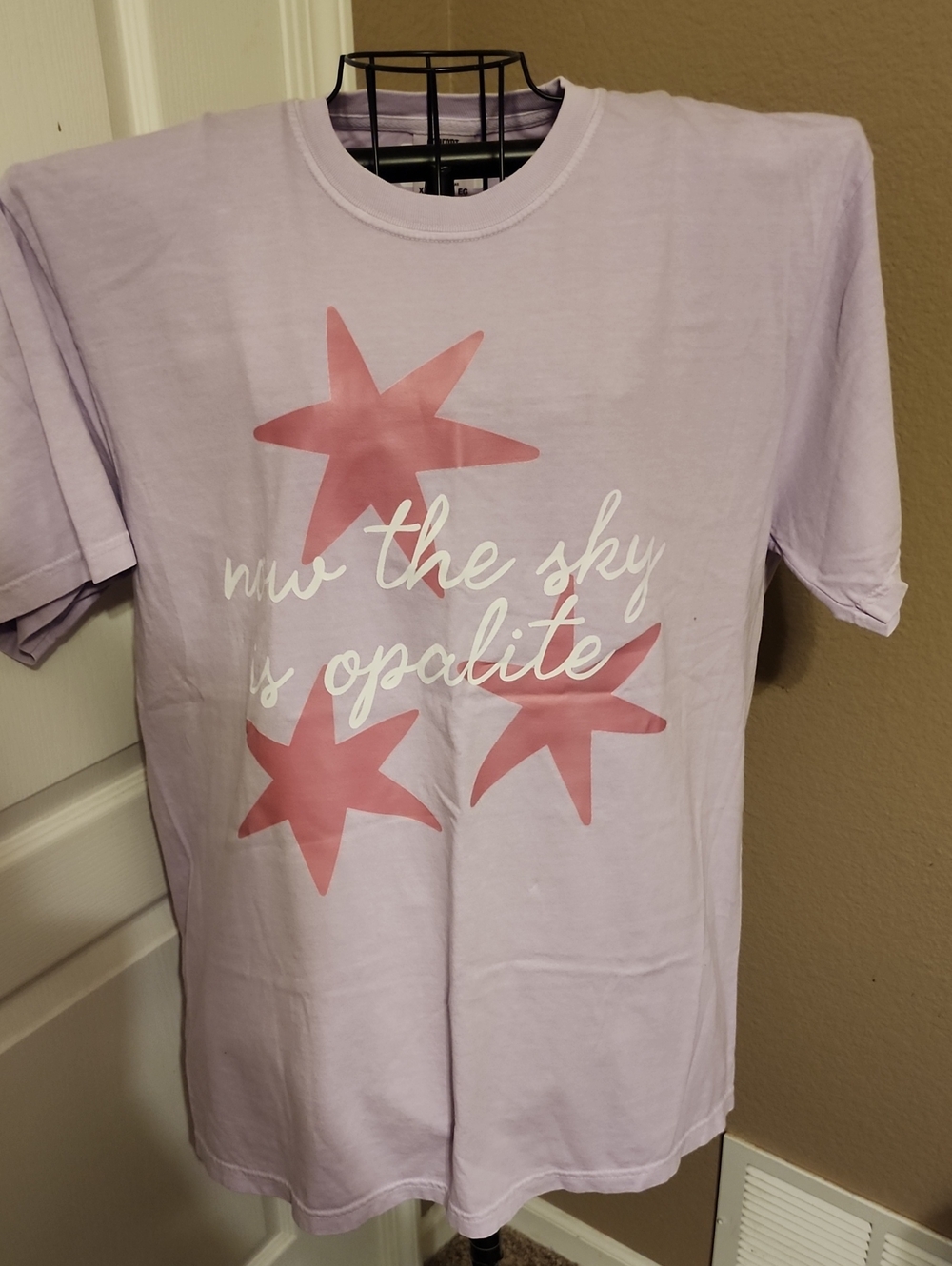 Lavender Graphic Tee with Pink Stars "Opalite"